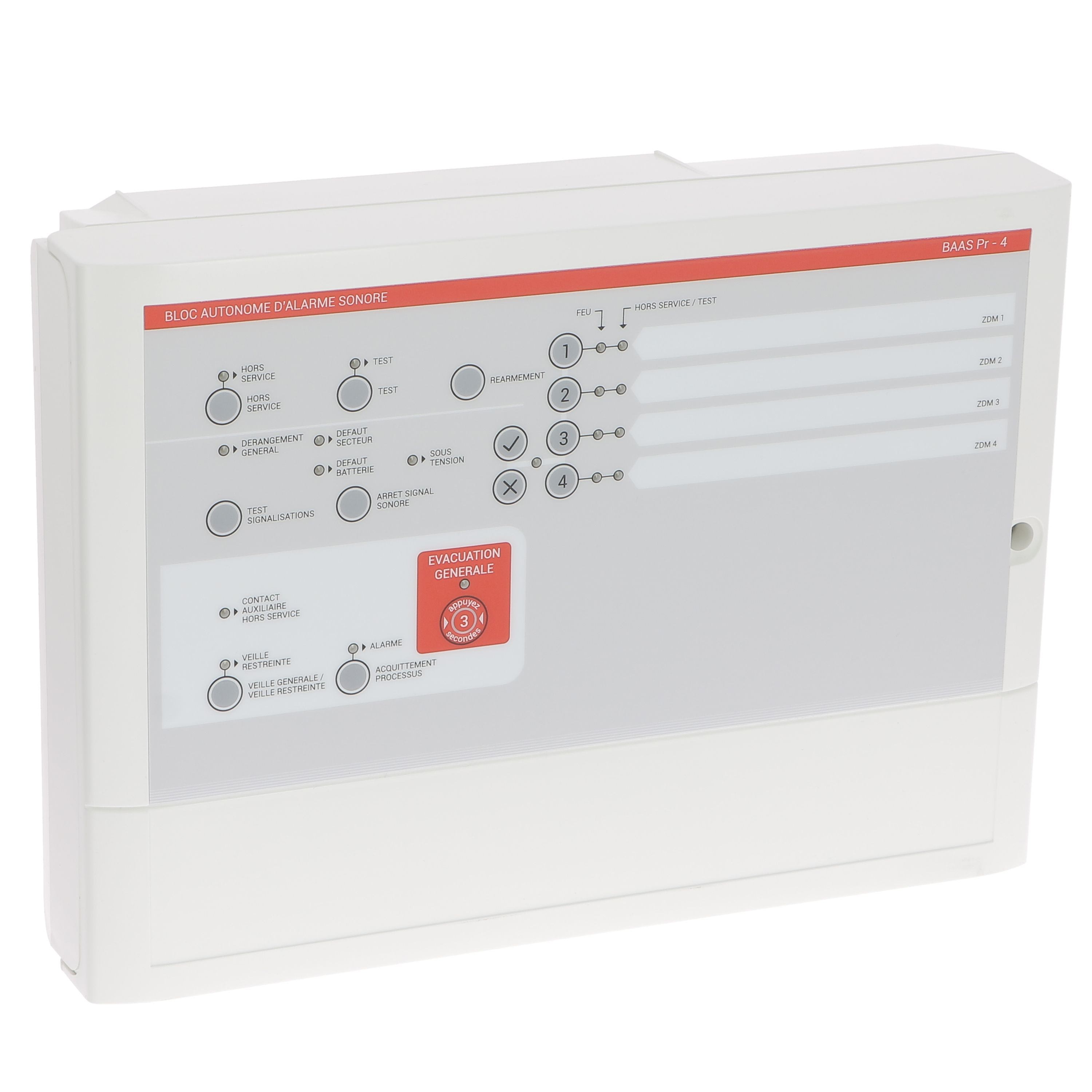 Ura - Bloc Autonome d'Alarme BAAS Pr - 4 boucles