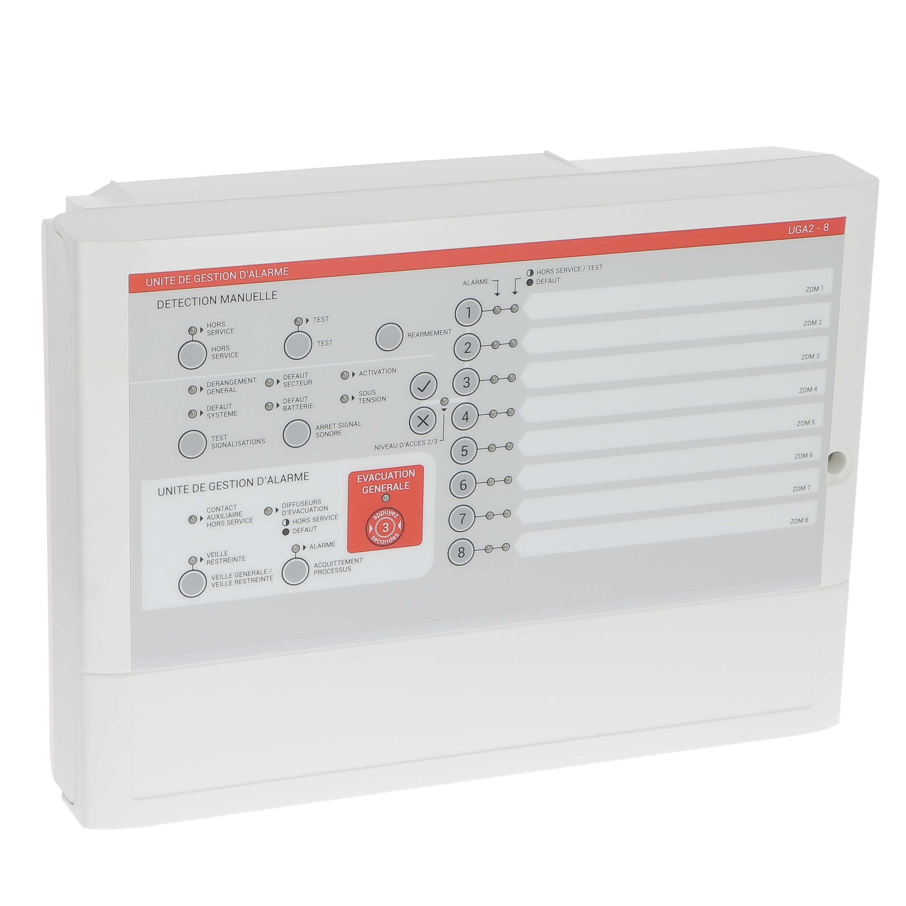 Ura - Centrale UGA 2 - 8 boucles- IP30 IK07 - Classe II