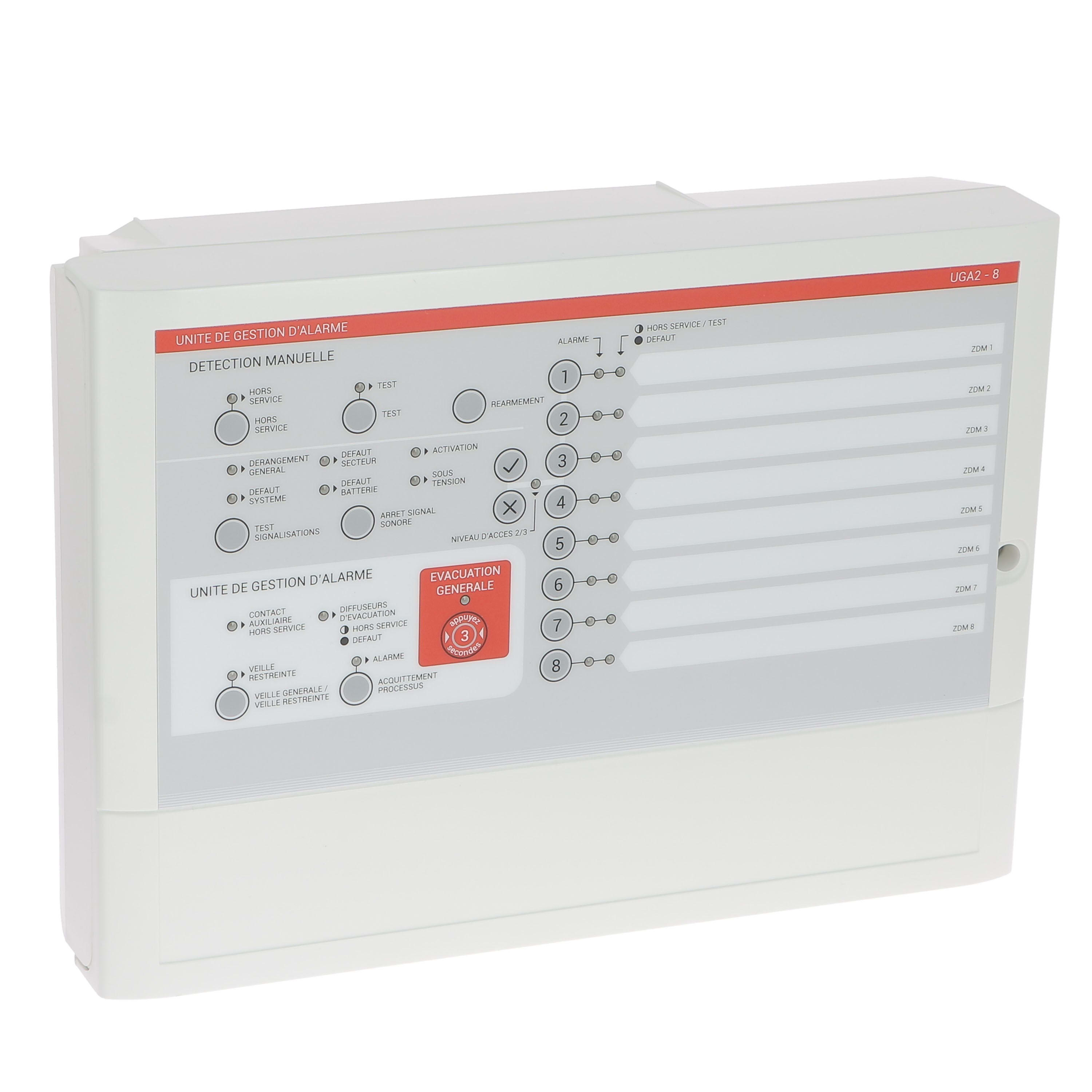 Ura - Centrale UGA 2 - 8 boucles- IP30 IK07 - Classe II