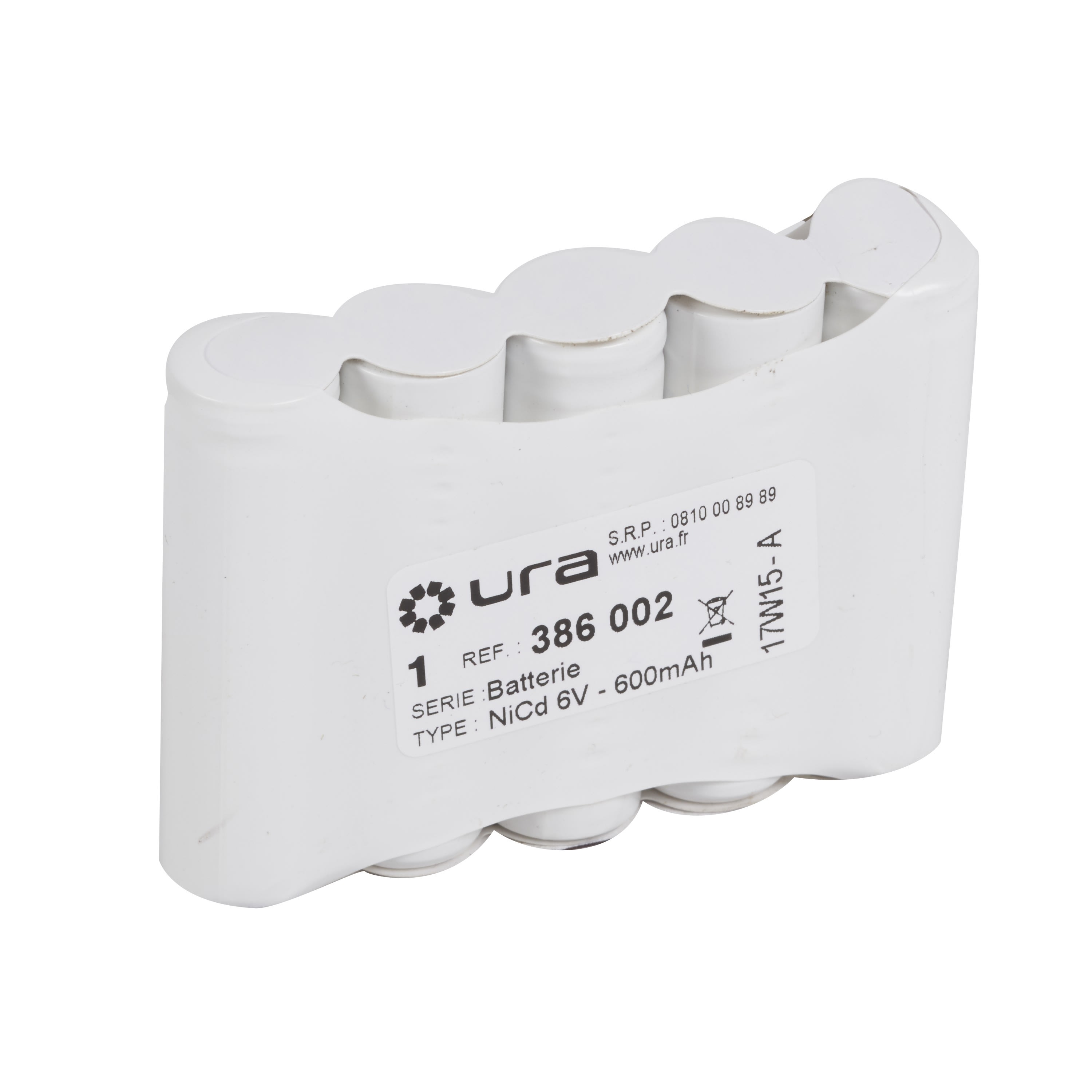 Ura - Batterie Ni-Cd 6V 600mAh pour alarme incendie