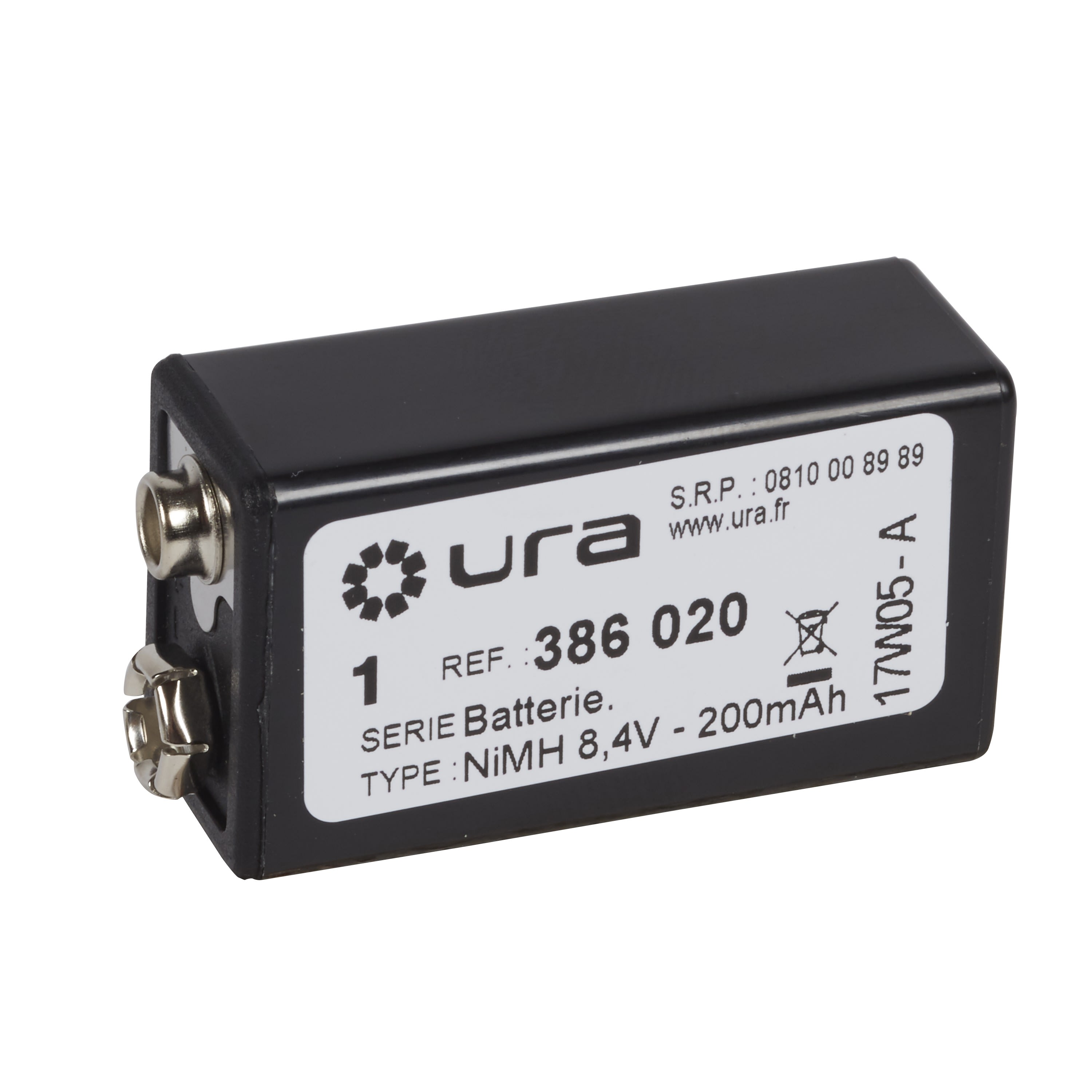 Ura - Batterie NIMH 8,4 Volts / 200 MAH pour alarme