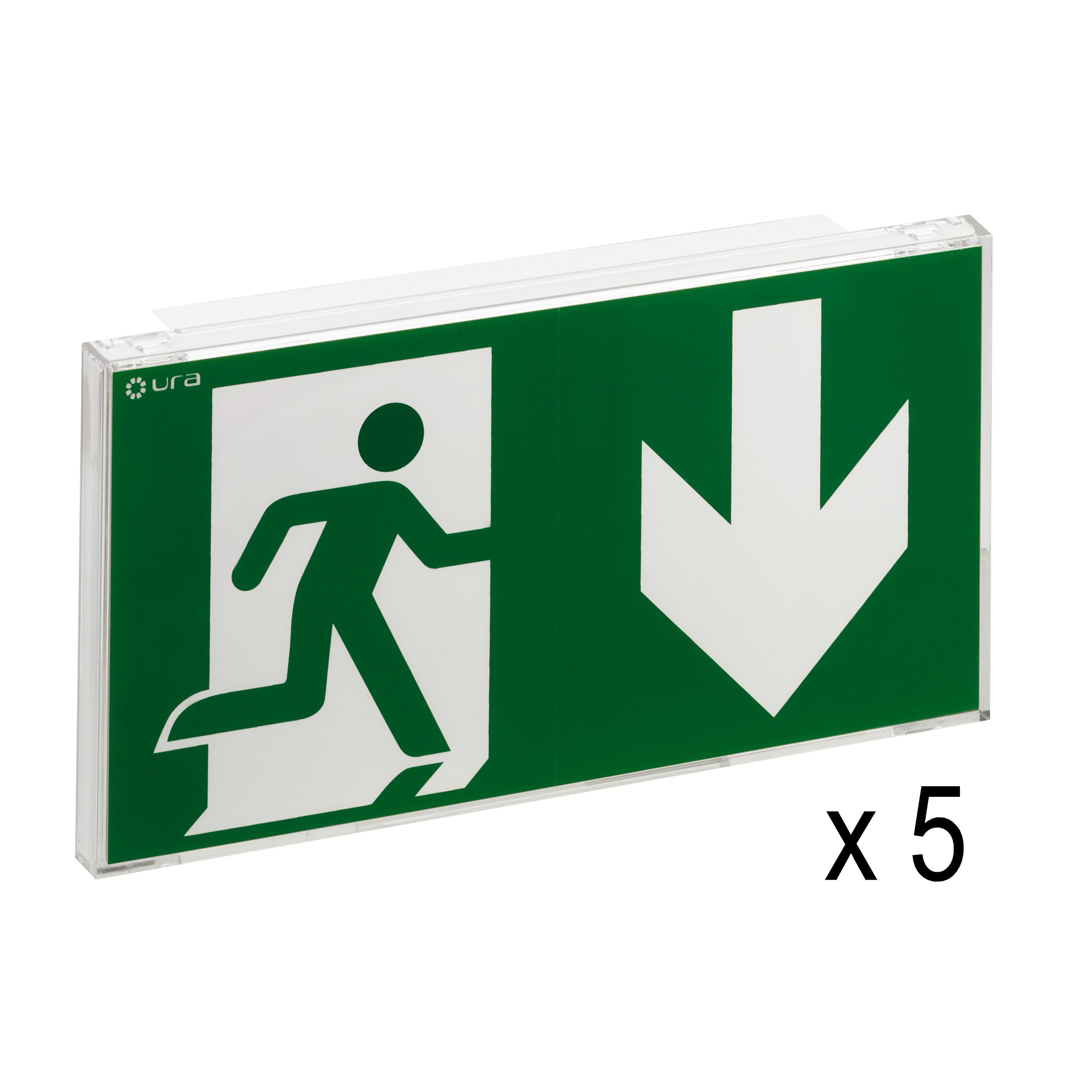 Ura - Lot de 5 BAES Evacuation Uralife V ref. 118218V