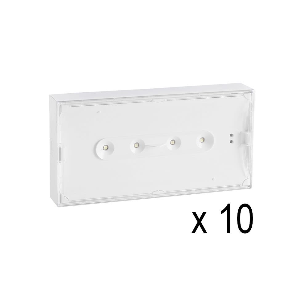 Ura - Lot de 10 BAES Evacuation Uraone 111013 reconditionnés avec embase av. 2020