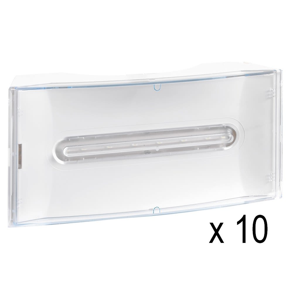 Ura - Lot de 10 BAES Evacuation uralife 118218 reconditionné avec patère