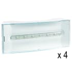 Ura - Lot de 4 BAES Ambiance Uralife 118228 reconditionnés avec patère