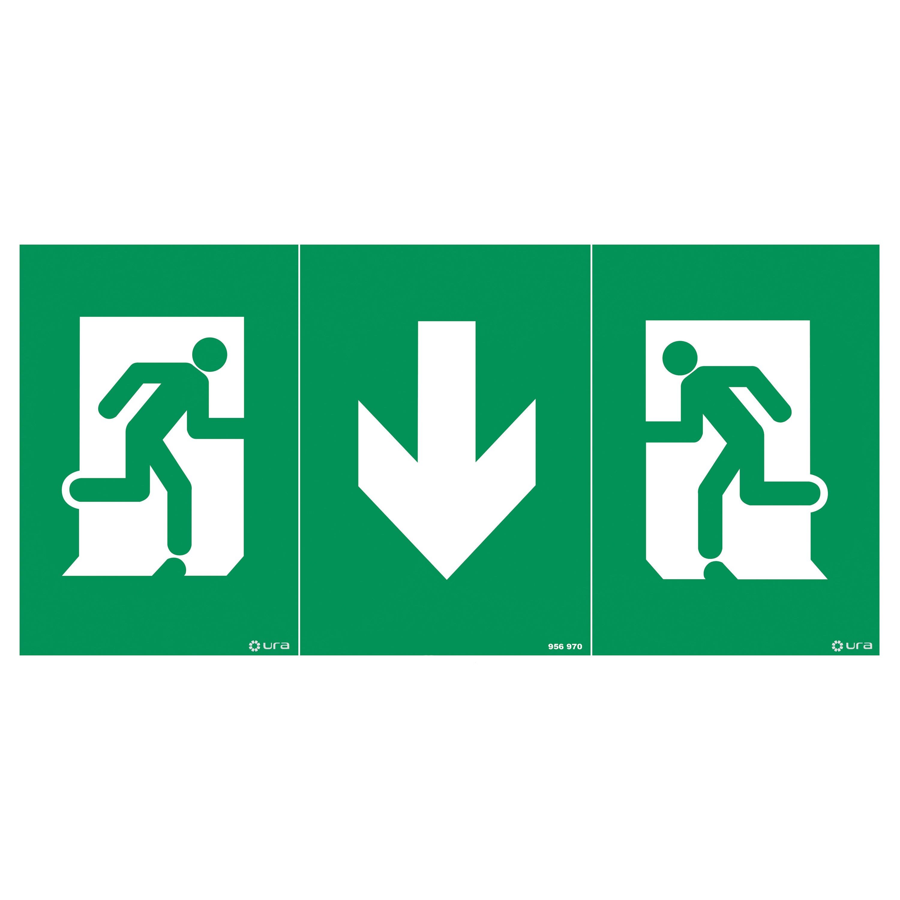 Ura - Pictogramme universel autocollant - Évacuation