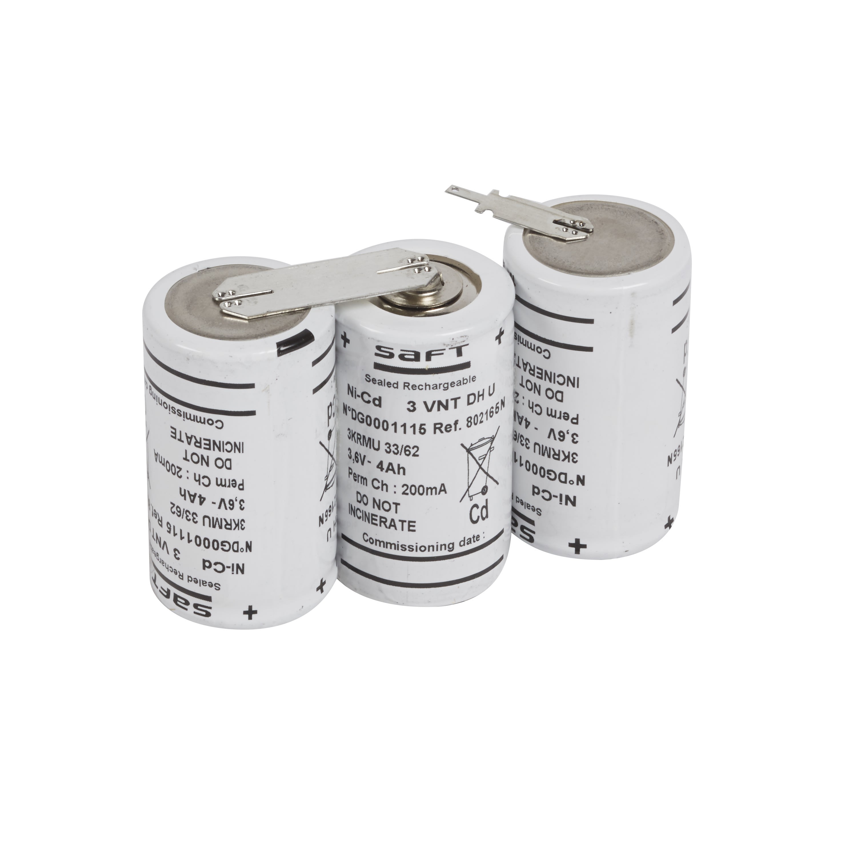 Ura - Batterie Ni-Cd 3 elements de type VTD 3,7Ah