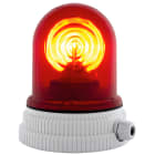 SIRENA - TYPE 200 rouge, feu tournant avec ampoule halogène, IP55, V240AC, base grise