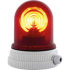 SIRENA - TYPE 200 rouge, feu tournant avec ampoule halogène, IP55, V24ACDC, base grise