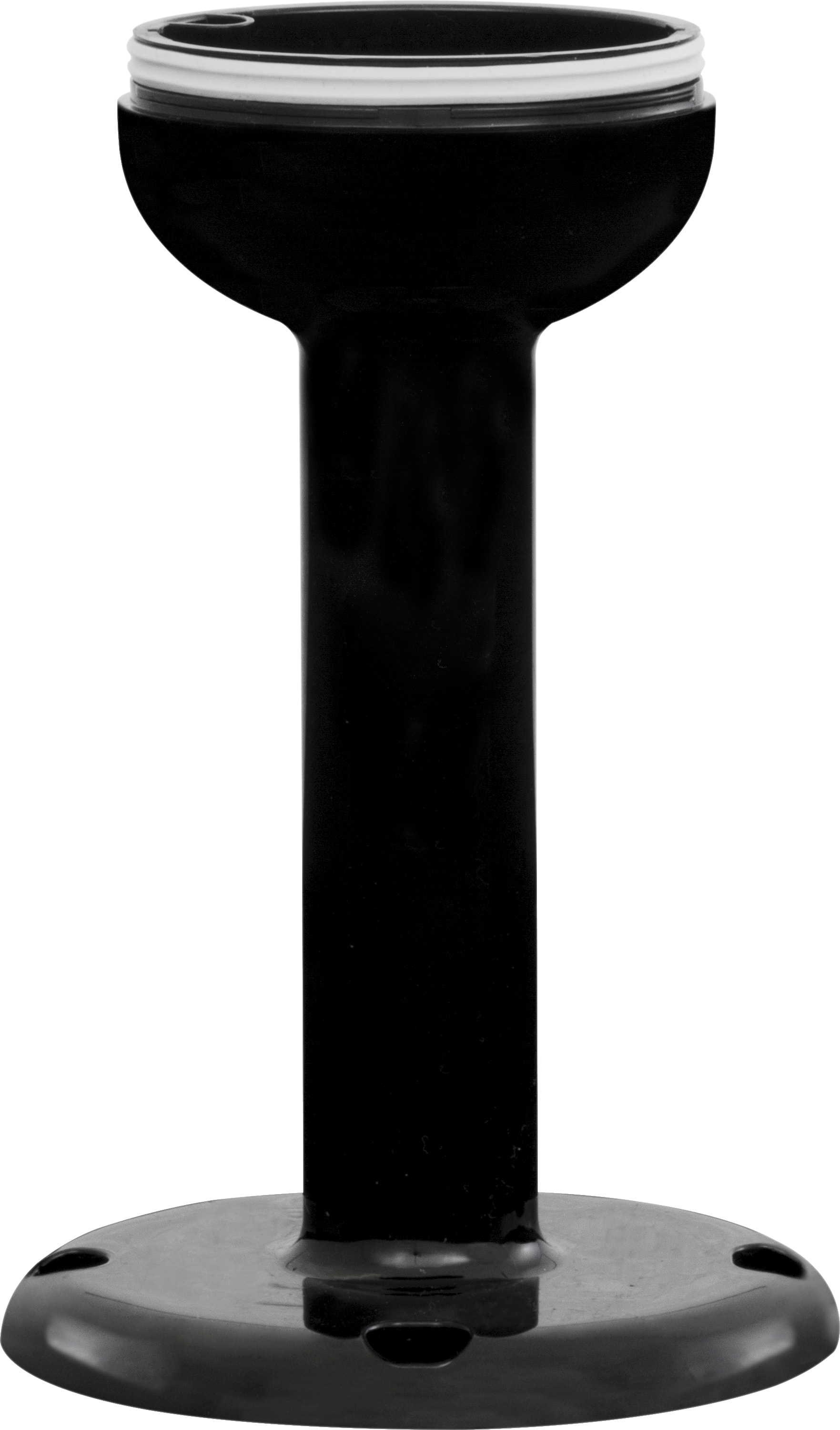 SIRENA - ELYPS MB : pied de fixation à plat avec rallonge 10 cm - noir