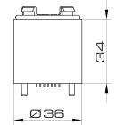 SIRENA - BABYTWS : élément lumineux bleu - lumière fixe - lentille transparente - 24VDAC