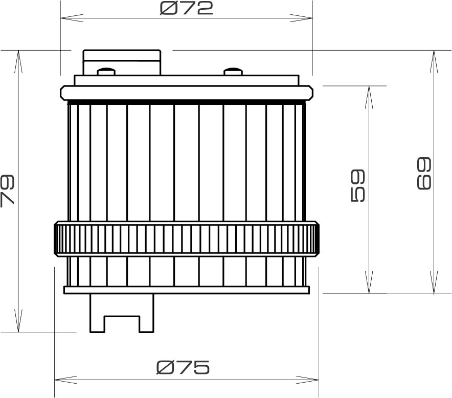SIRENA - TWS LED : élément lumineux vert - lumière fixe - lentille opaque - V110AC