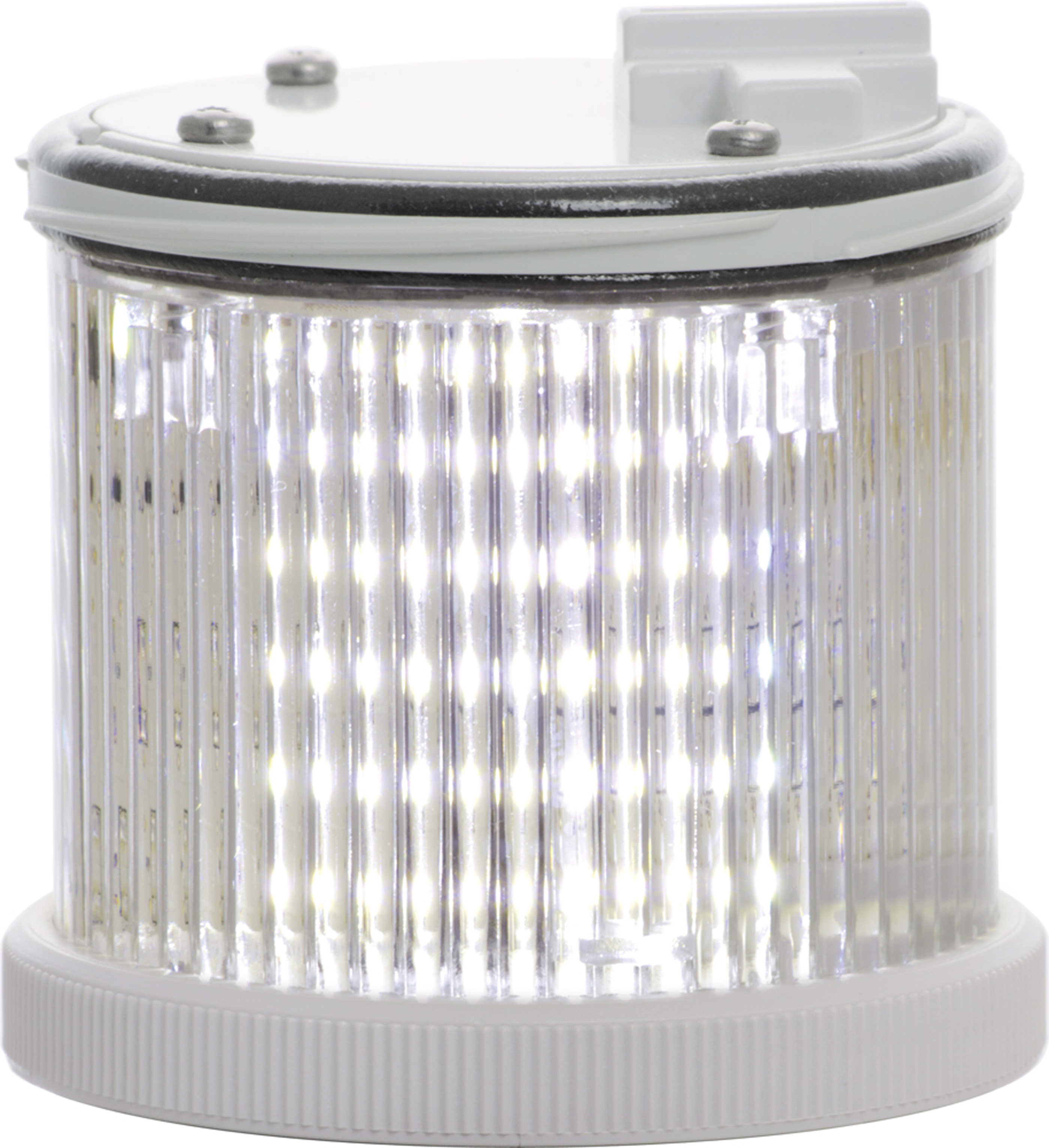 SIRENA - TWS LED : élément lumineux blc - fixe/flash - lentille colorée - V24ACDC - gris
