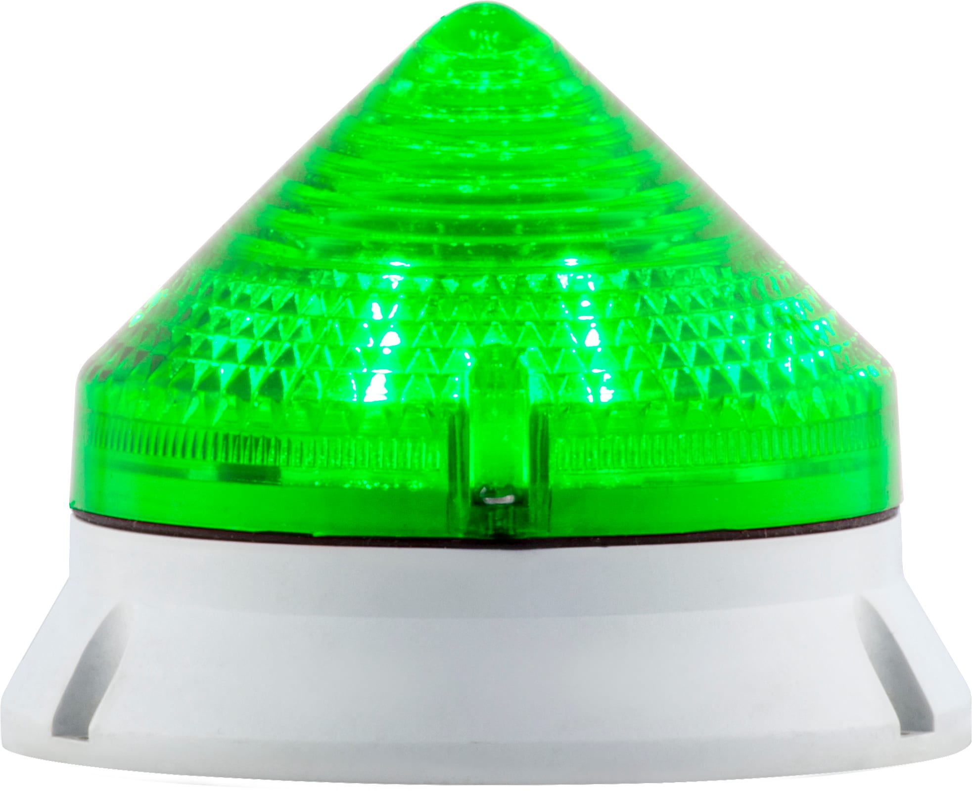 SIRENA - CTL900 LED vert, feu fixe/clignotant, IP54, V90/240AC, diamètre 90mm, base grise