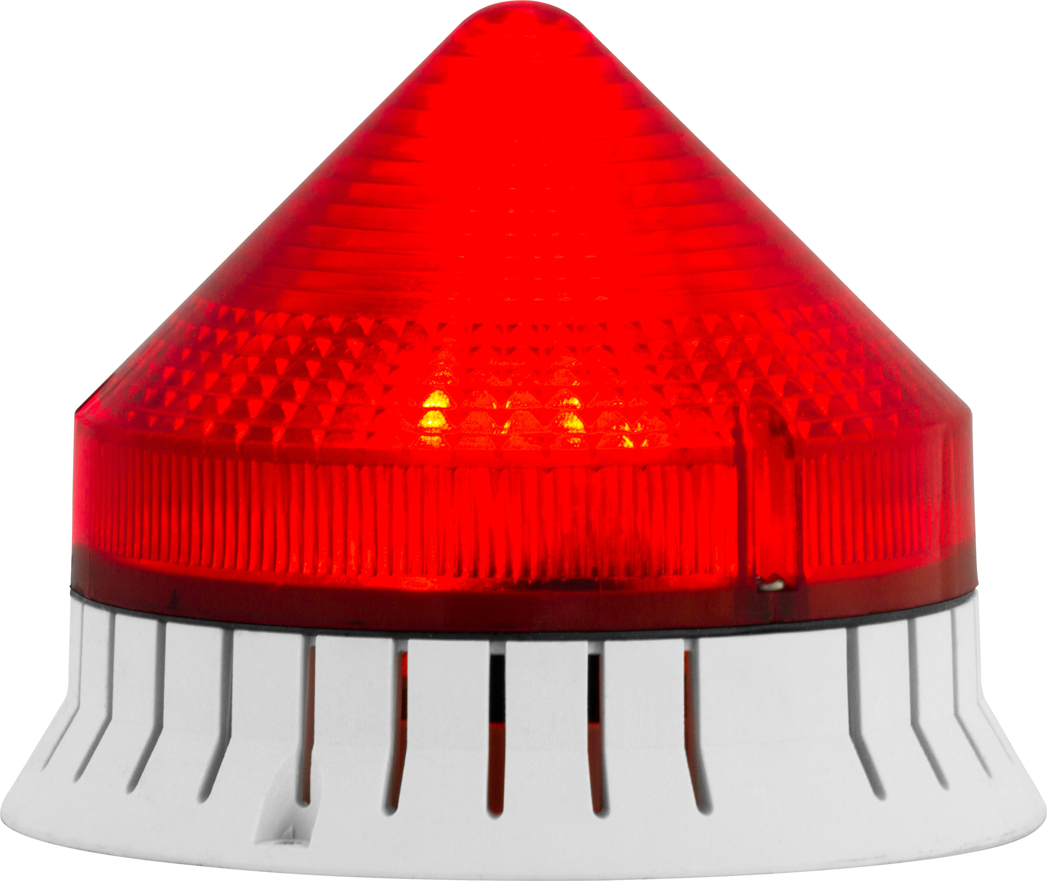 SIRENA - Acoustique rouge fixe/clignotant son continu/pulsé 74db IP30  diam 120mm