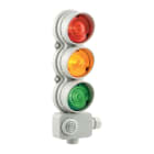 SIRENA - Feu de signalisation tricolore avec buzzer: SMFR 6.3 LD8Q A 24VACDC