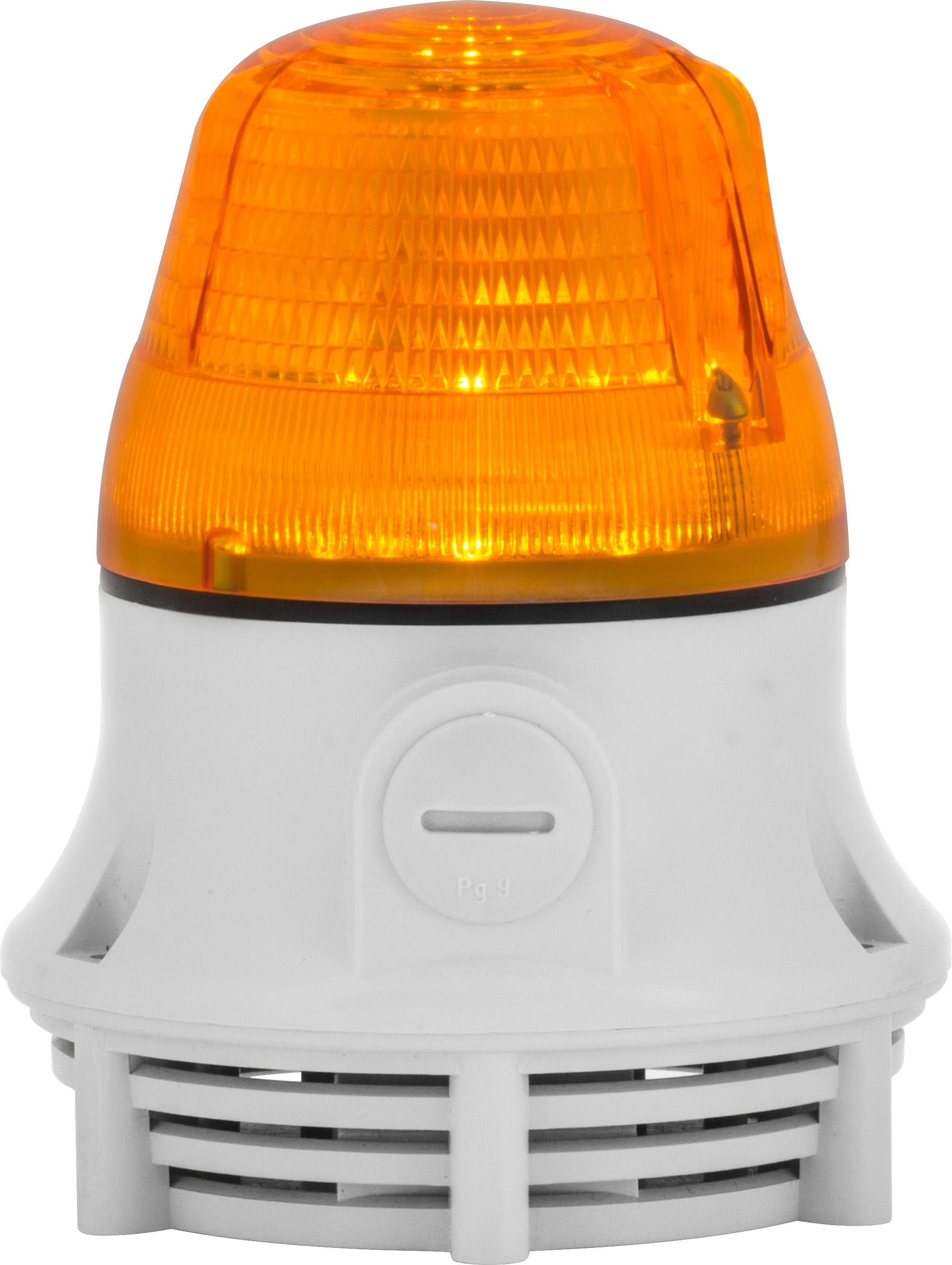 SIRENA - Microlamp : balise fixe/clignotant son continu/pulsé 75db IP30 base grise
