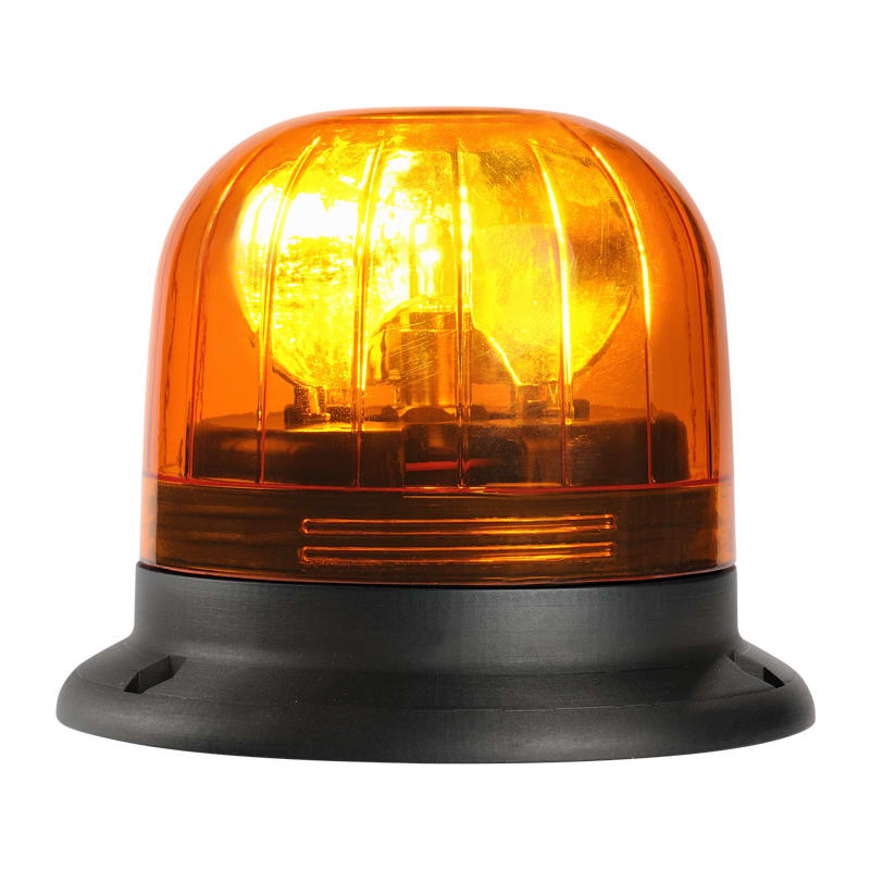 SIRENA - Feu orange avec ampoule halogène, effet lumineux tournant, base plate