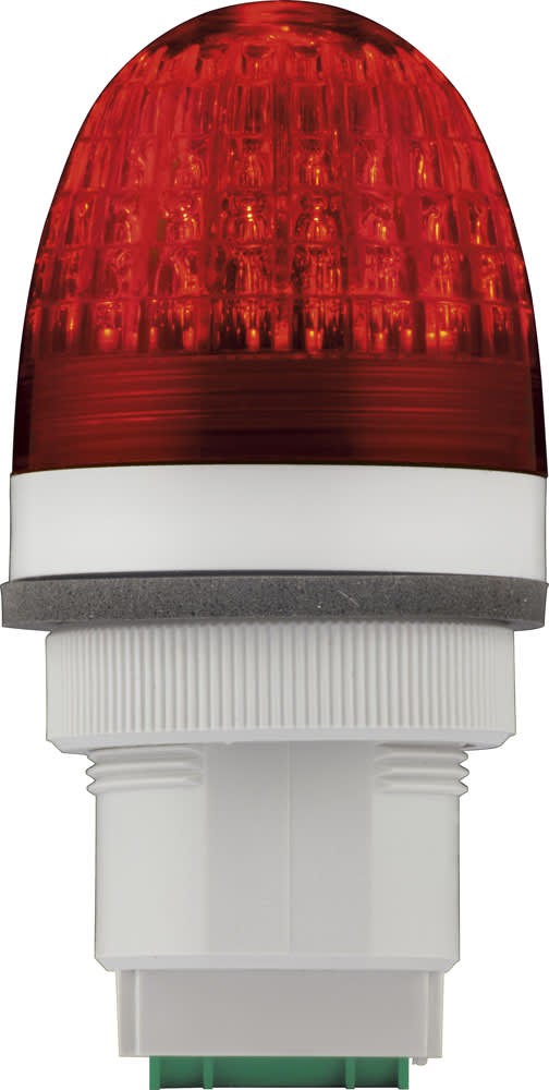 SIRENA - P40 S rouge, feu LED multifonctionnel, lumière fixe, IP66, V90/240AC, base grise