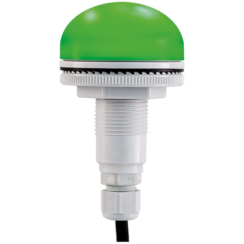 SIRENA - Feu led encastrable P50 S vert 12/24VCACC IP66 miltifonction presse-étoupe M12