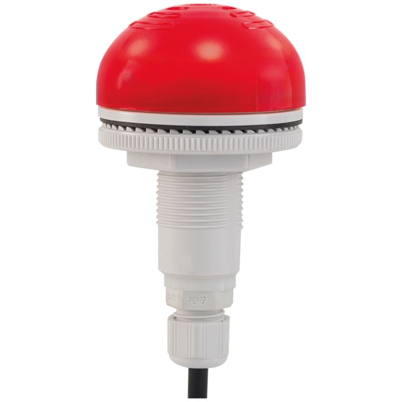 SIRENA - buzzer lumineux encastrable P50 A LED 92dB rouge 12/24VCACC IP65 P-E M12
