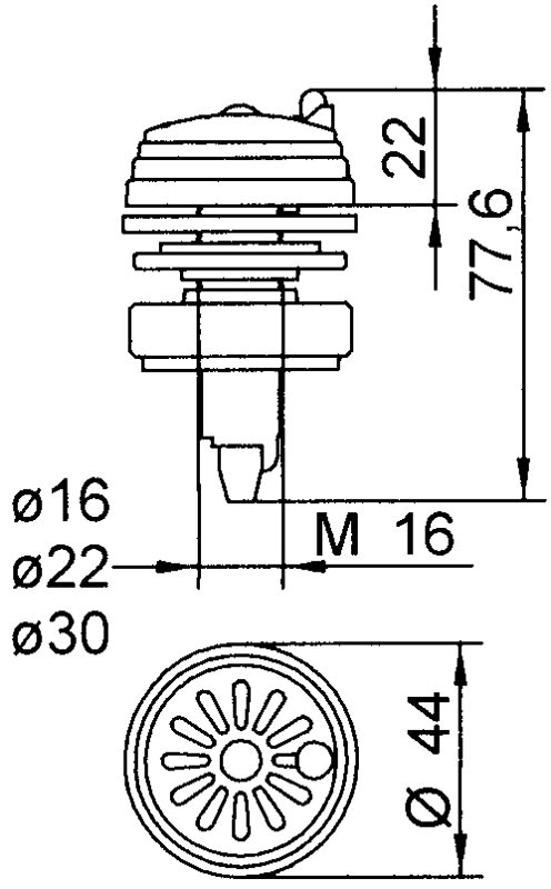 SIRENA - BIP 92 : buzzer - diam. 16-22-30mm - 75dB - IP30 - 240vdc