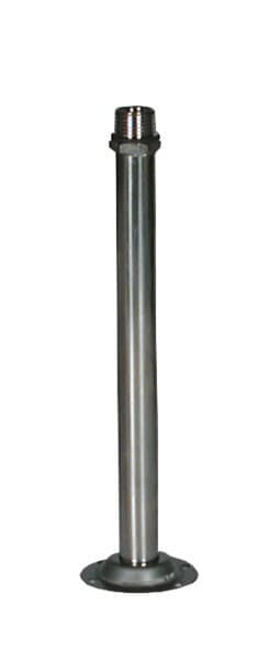 SIRENA - TWS KIT SS : pied de fixation avec prolongation grise en acier inoxydable 20cm