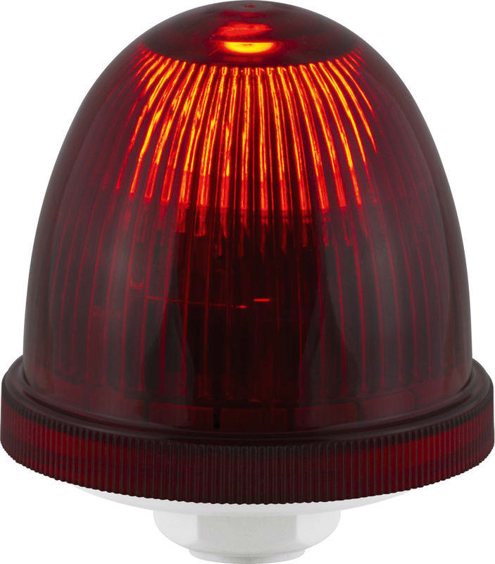 SIRENA - OVOLUX X R rouge, feu à éclats, feu au xénon, IP65, V24ACDC, base grise