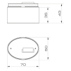 SIRENA - ELYPS LM S : élément extra lumineux blc - lumière fixe - lentille transparente