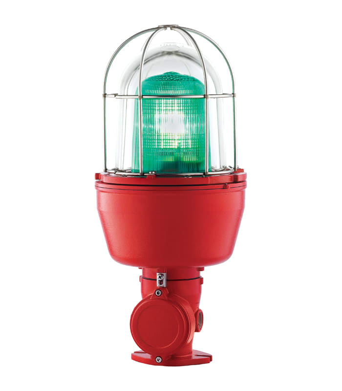 SIRENA - Feu avec ampoule halogène vert, zone 1/2/21/22, IP66, lumière clignotante