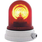 SIRENA - TYPE 200 rouge, feu tournant avec ampoule halogène, IP55, V12ACDC, base grise