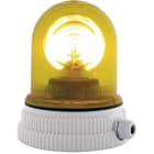 SIRENA - TYPE 200 jaune, feu tournant avec ampoule halogène, IP55, V12ACDC, base grise