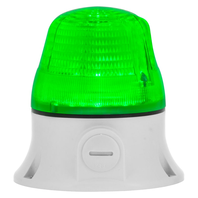 SIRENA - Microlamp LED : balise LED - fixe/clignotant - vert - IP54 - 90/240vac