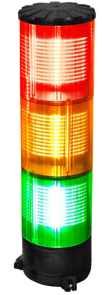 SIRENA - Colonne lumineuse rouge orange vert lumière fixe IP54 136mm diamètre