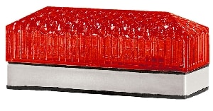 SIRENA - 85 LED S STY/FLASH feu linéaire compact fixe/clignotant IP54 V24ACDC base grise