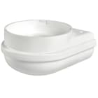 SIRENA - MLINE : Base murale blanc câblage par le dessous / l'arrière V40/80 ACDC