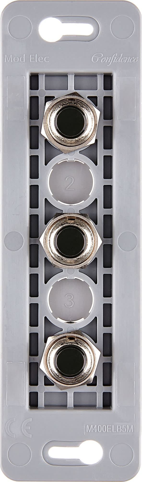 MODELEC - Mécanisme Renforce Etroit Long Noir 3 Poussoirs Push Ø8