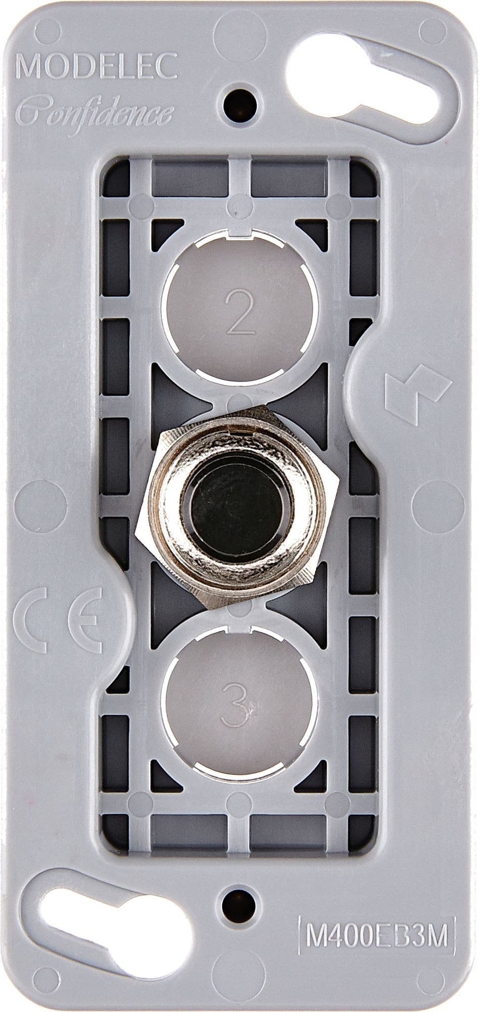 MODELEC - Mécanisme renforcé pour façade étroite Noir 1 Bouton Push Ø8