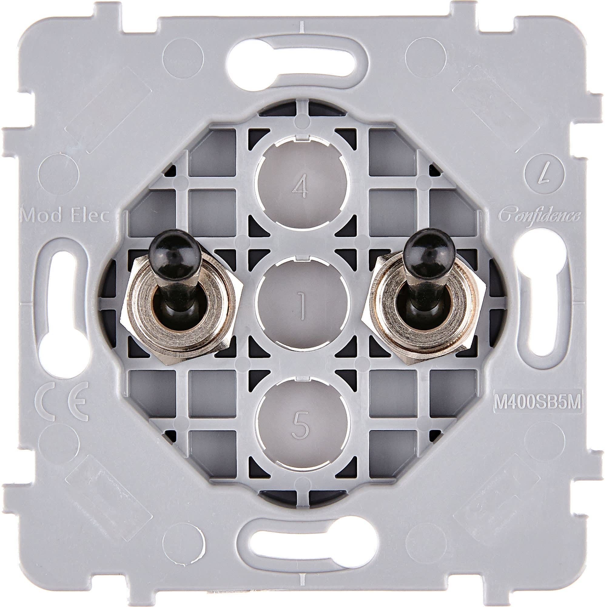 MODELEC - Mécanisme Renforce Simple Noir 2 Va Et Vient