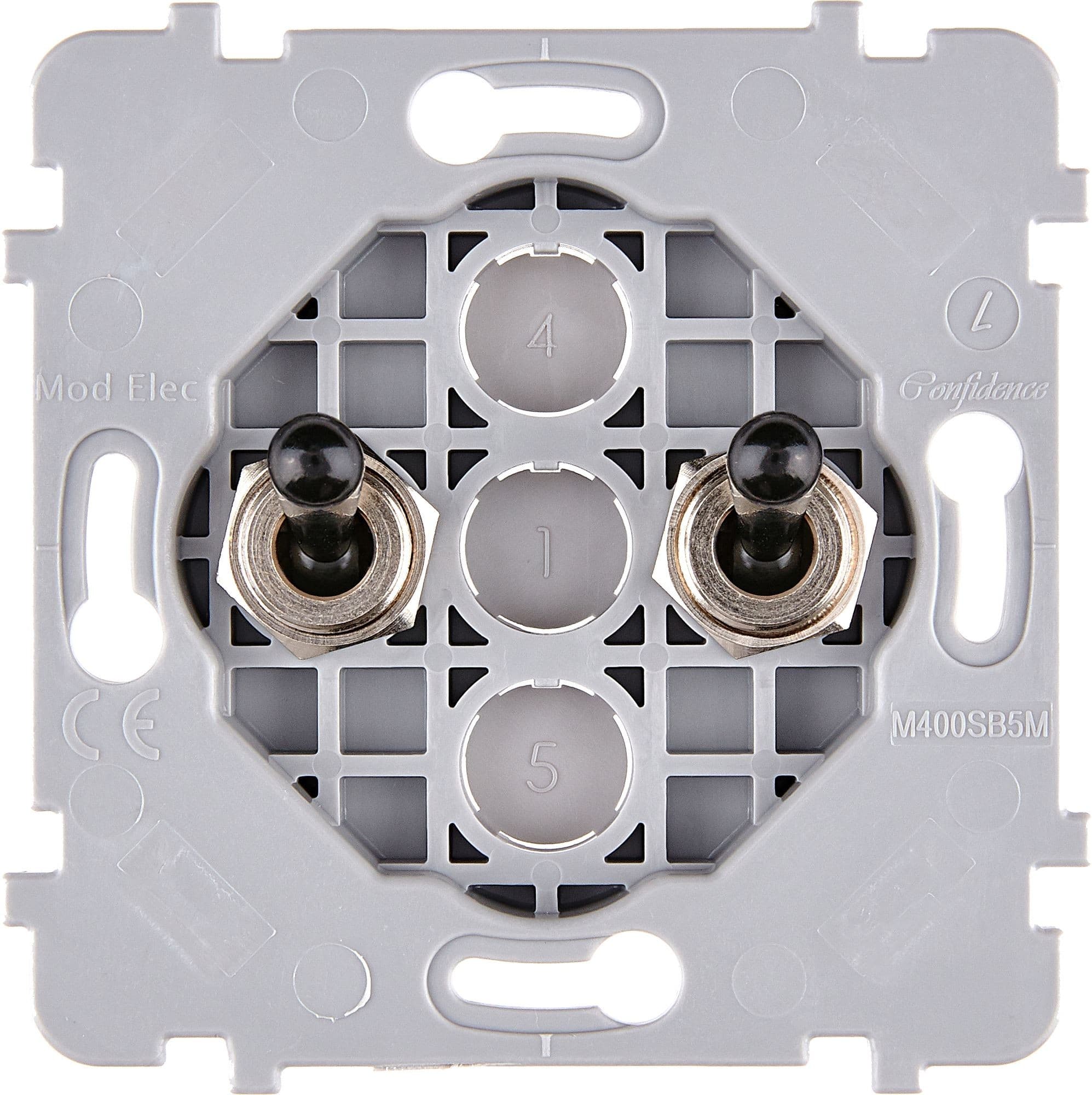 MODELEC - Mécanisme Renforce S Noir 1Poussoir + 1Vv