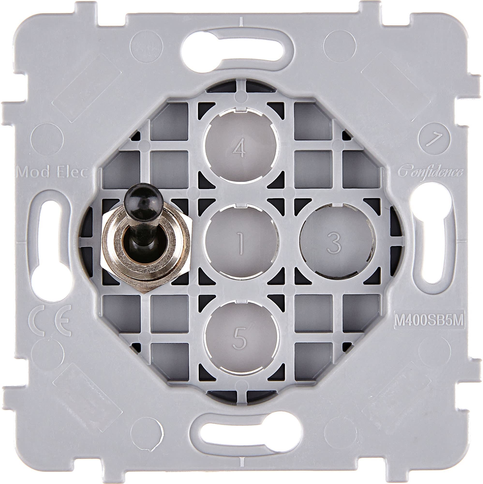 MODELEC - Mécanisme 1 levier va-et-vient noir décalé à gauche pour liseuses