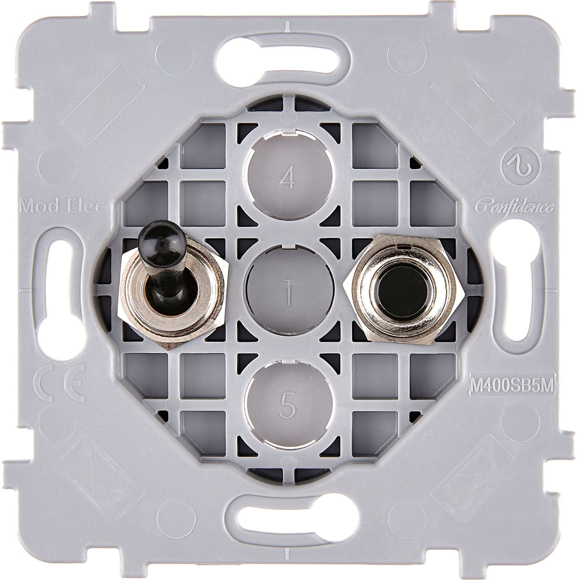 MODELEC - Mécanisme Renforce simple Noir simple 1 bouton poussoir+ 1Push