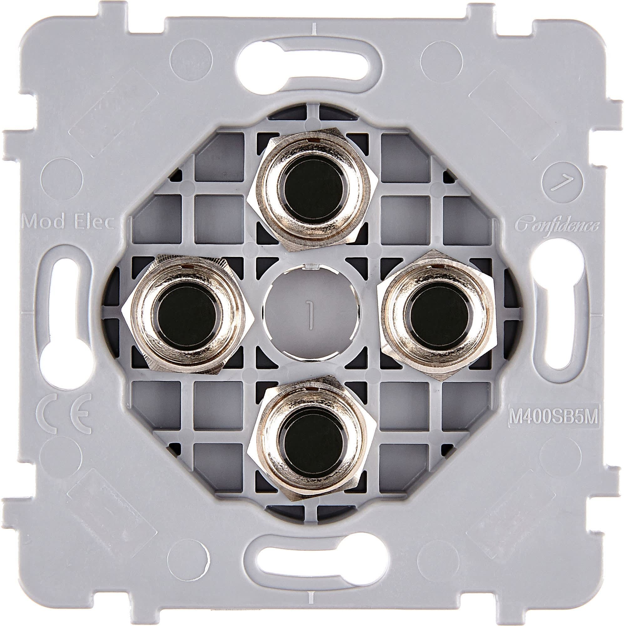 MODELEC - Mécanisme Renforce Simple Noir 4 Poussoirs Push