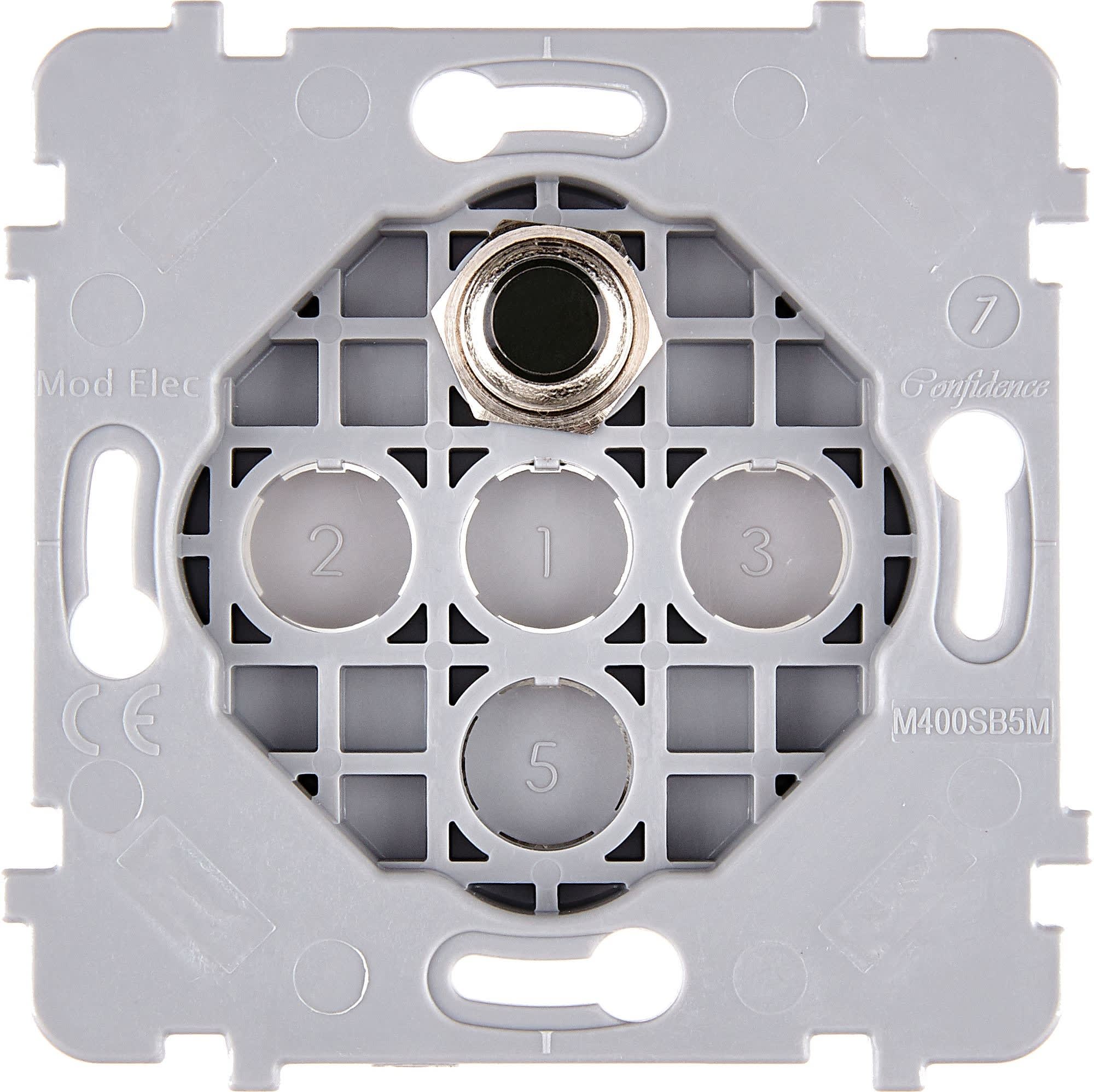 MODELEC - Mécanisme Renforce Simple Noir 1 Poussoir Push Plq Led