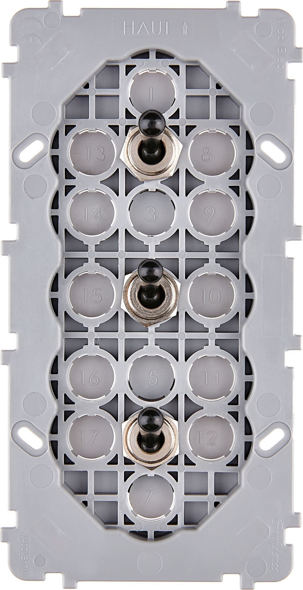 MODELEC - Mécanisme Renforce Noir Double Verticale 3 Va Et Vient Alignes