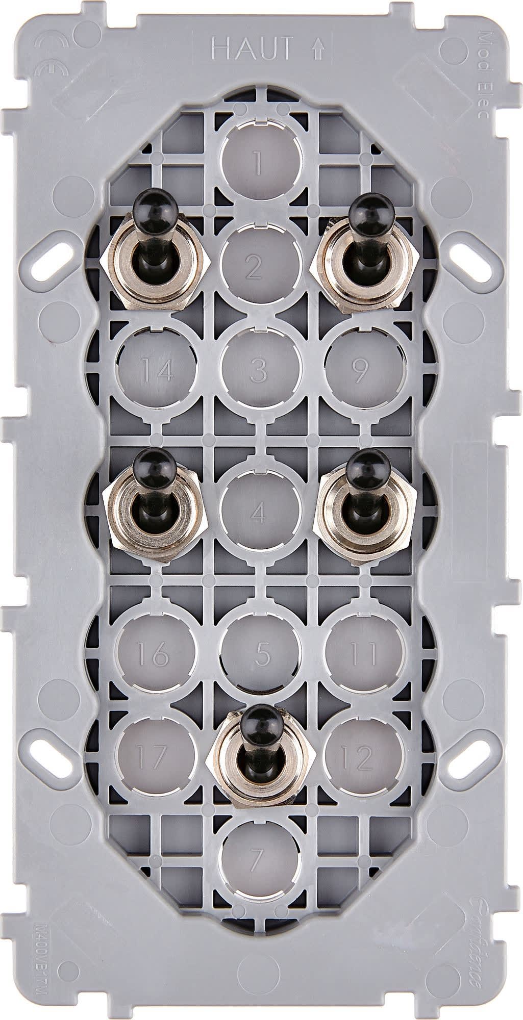 MODELEC - Mécanisme Renforce Noir Double Verticale 5 Va Et Vient