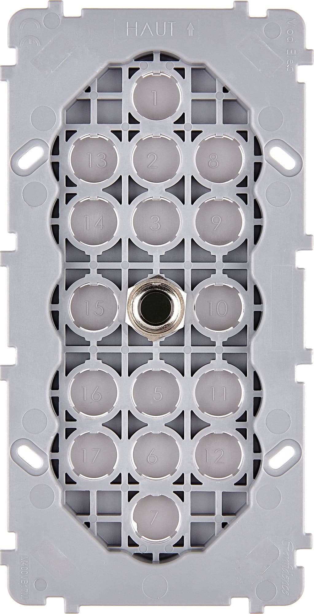 MODELEC - Mécanisme Renforce Noir Double Verticale 1 Poussoir Push