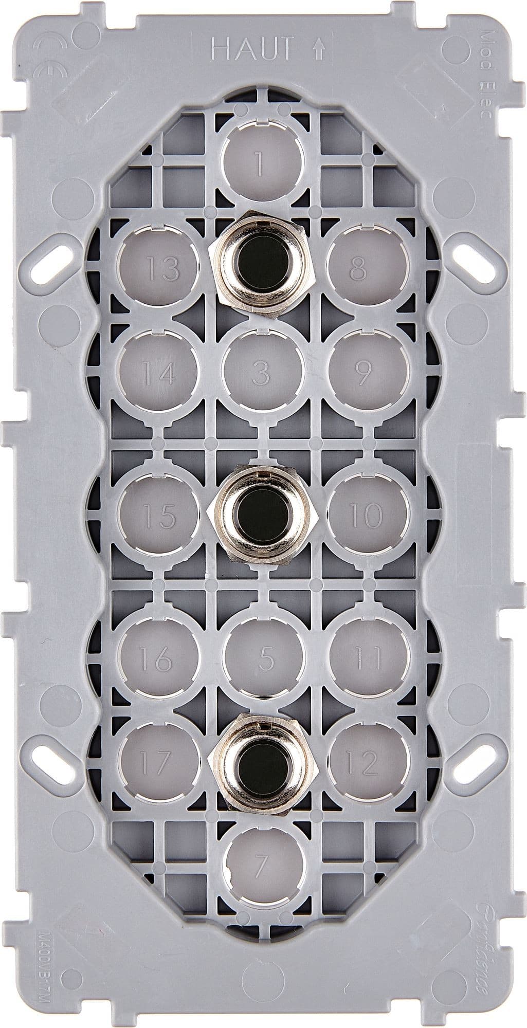 MODELEC - Mécanisme Renforce Noir Double Verticale 3 Poussoirs Push