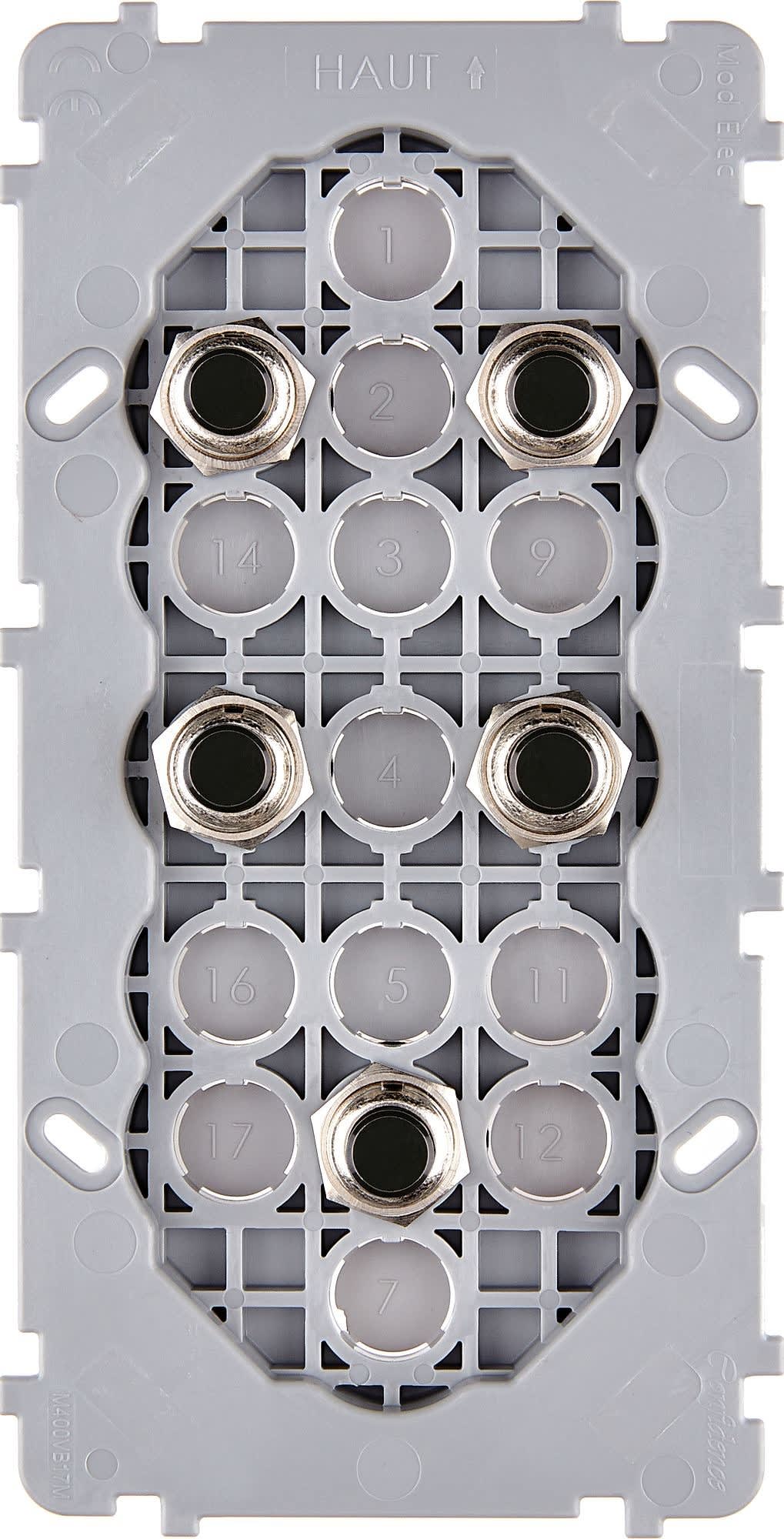MODELEC - Mécanisme Renforce Noir Double Verticale 5 Poussoirs Push