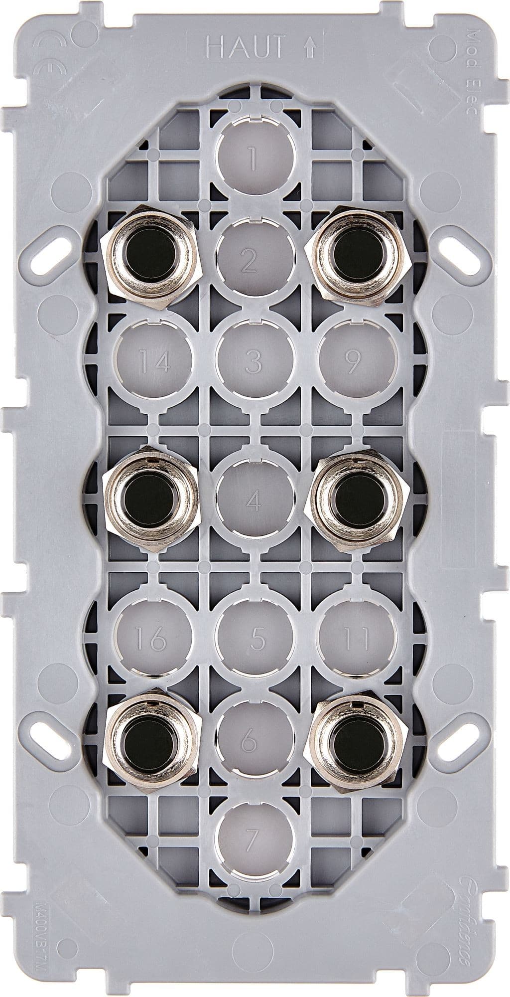 MODELEC - Mécanisme Renforce Noir Double Verticale 6 Poussoirs Push